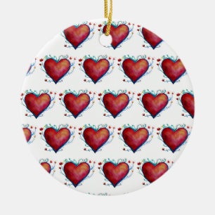 Red Hearts ,Valentine  Ornament