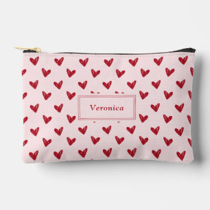 Red hearts  Valentine's day  Accessory Pouch