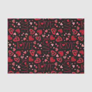 Red Hearts Valentine's Day Love Tissue Paper