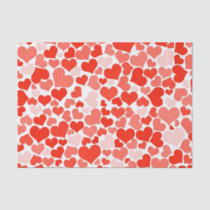 RED HEARTS Valentine's Day Tissue Paper