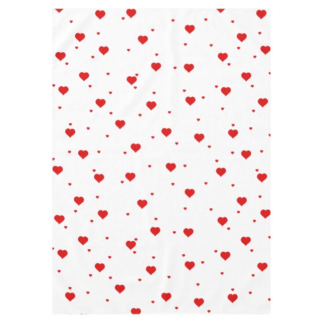 Red hearts Valentin's pattern Tablecloth (Front)