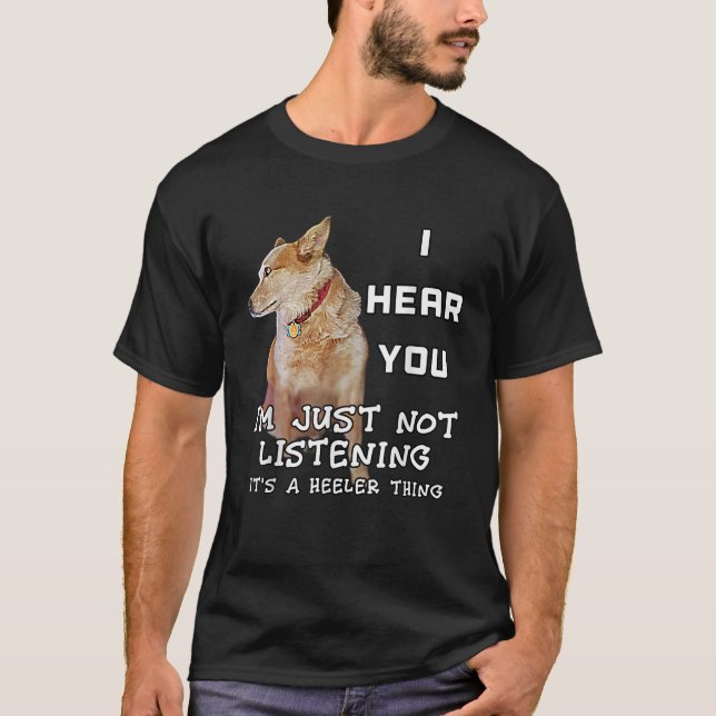 Red Heeler Dog Owners Cattle Lovers Dog I Love Red T-Shirt (Front)