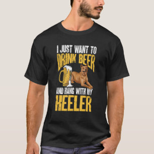 Red Heeler Drinking Beer Australian Cattle Dog T-Shirt