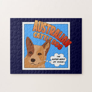 Red Heeler Super Hero Jigsaw Puzzle
