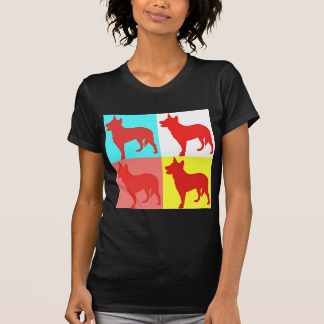 Red Heelers Colour Wall T-Shirt (Front)