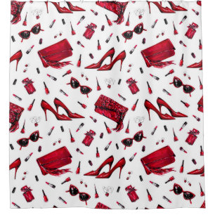 Red heels, fashion accessories pattern.
