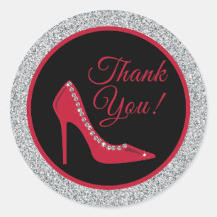 Red Heels Thank You Sticker