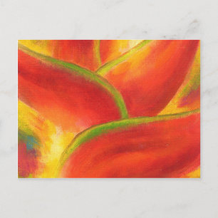 Red Heliconia Flower Art - Multi Postcard
