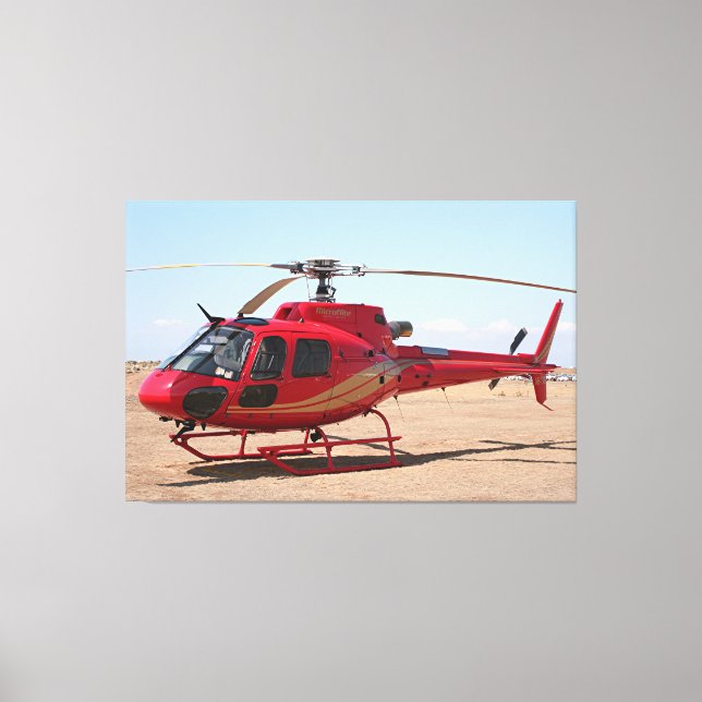 Red Helicopter Canvas Print (Front)