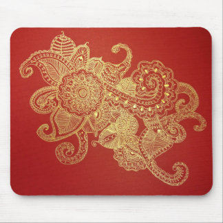 Red Henna Paradise Mouse Pad