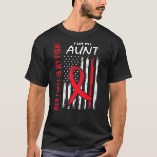 Red Her Fight is my Fight Aunt Heart Disease Aware T-Shirt