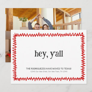 Red Hey Y'all - Moved to Texas Announcement