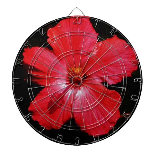 Red Hibiscus Dartboard (Front)