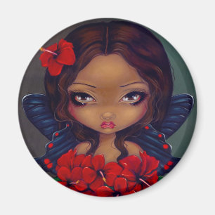 "Red Hibiscus Fairy" Magnet