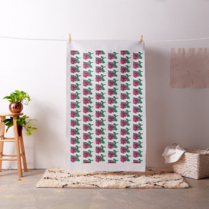 red hibiscus flower fabric