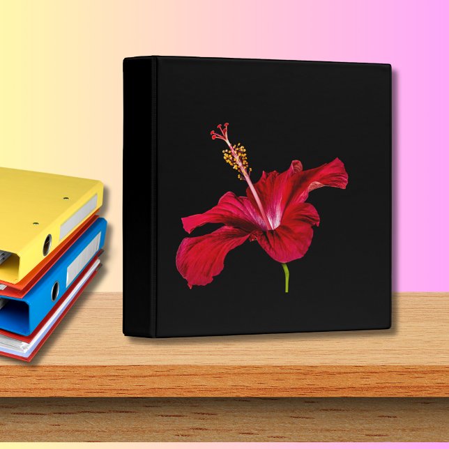 Red Hibiscus Flower Side View Binder (Red Hibiscus Flower Side View Binder)