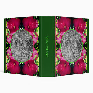 Red Hibiscus Flowers Frame Create Your Own Photo Binder