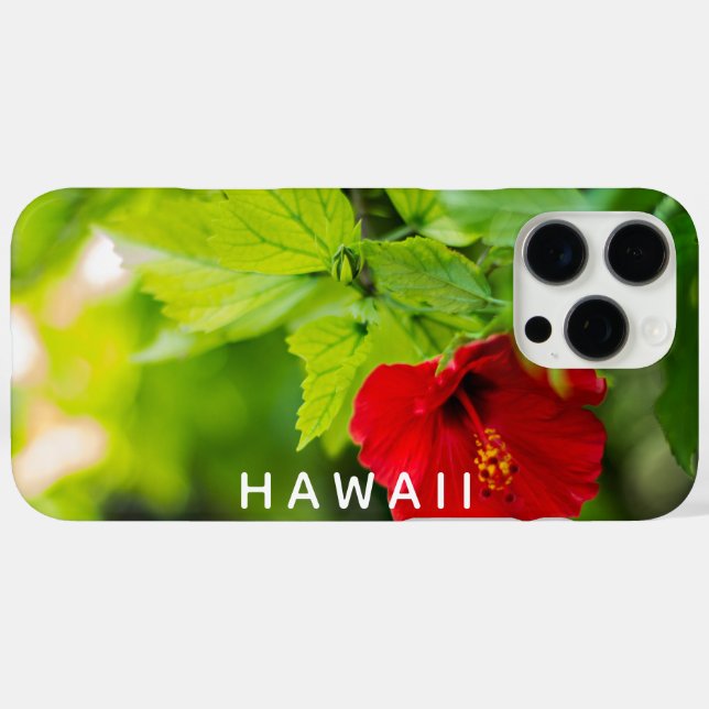 Red Hibiscus Hawaii Tropical Flower iPhone Case-Mate iPhone Case (Back (Horizontal))