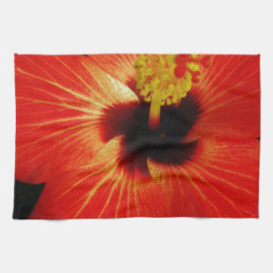 Red Hibiscus Kitchen Towel