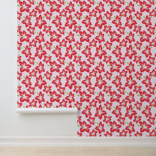 Red Hibiscus, Red Flowers, Pattern Of Flowers Wallpaper