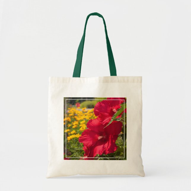 Red Hibiscus Tote Bag (Front)