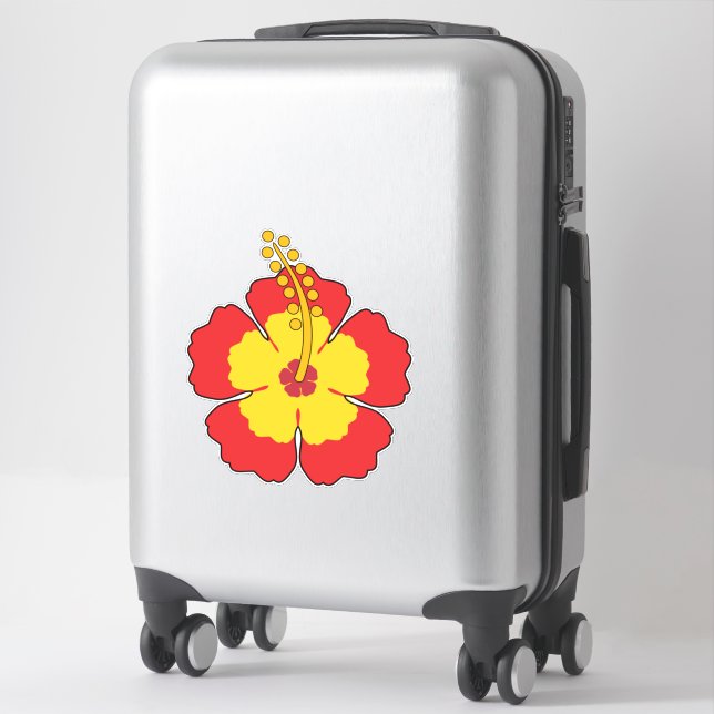 Red Hibiscus Tropical Flower (Suitcase)