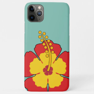 Red Hibiscus Tropical Flower iPhone 11 Pro Max Case