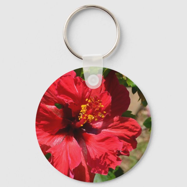 Red Hibisus Key Chain (Front)