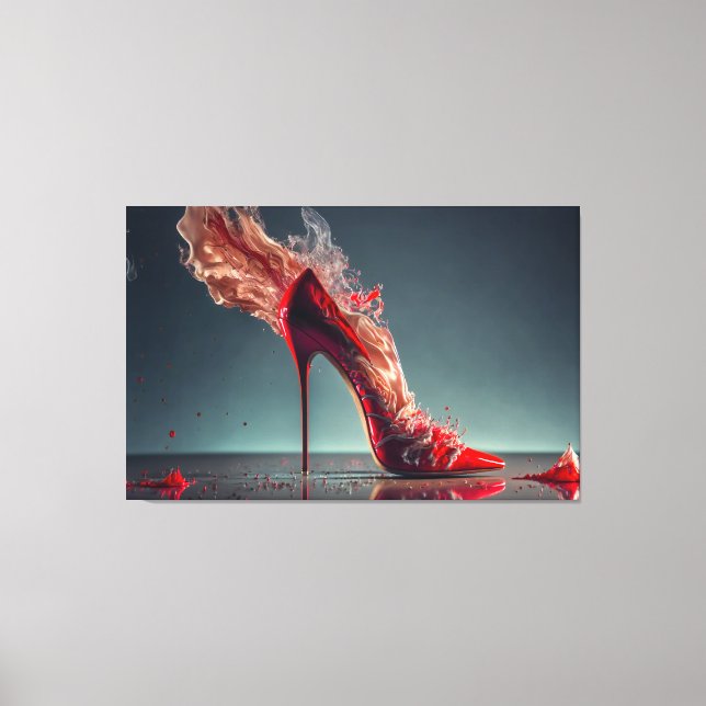 Red High Heel Canvas Print (Front)