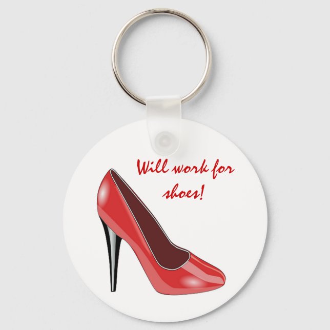 Red High Heel Shoe Keychain (Front)