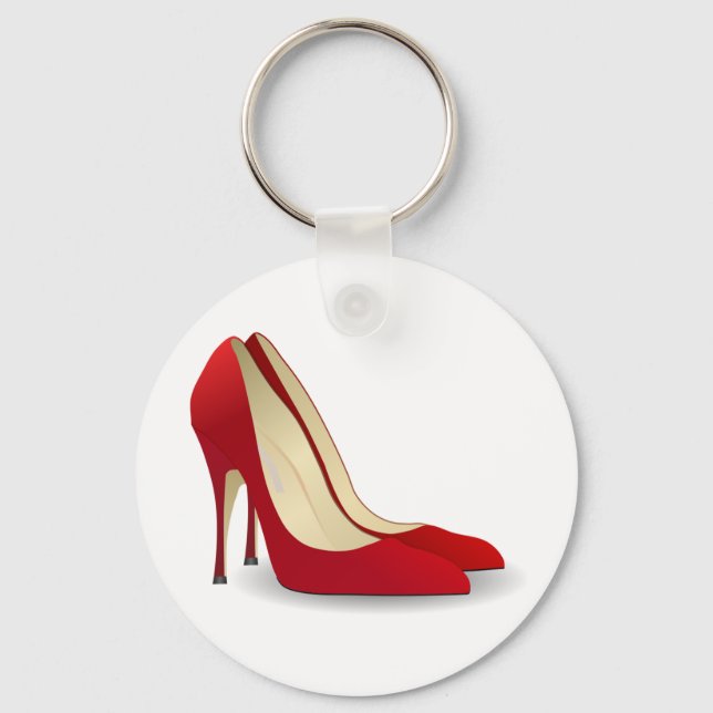 red high heel shoes keychain (Front)