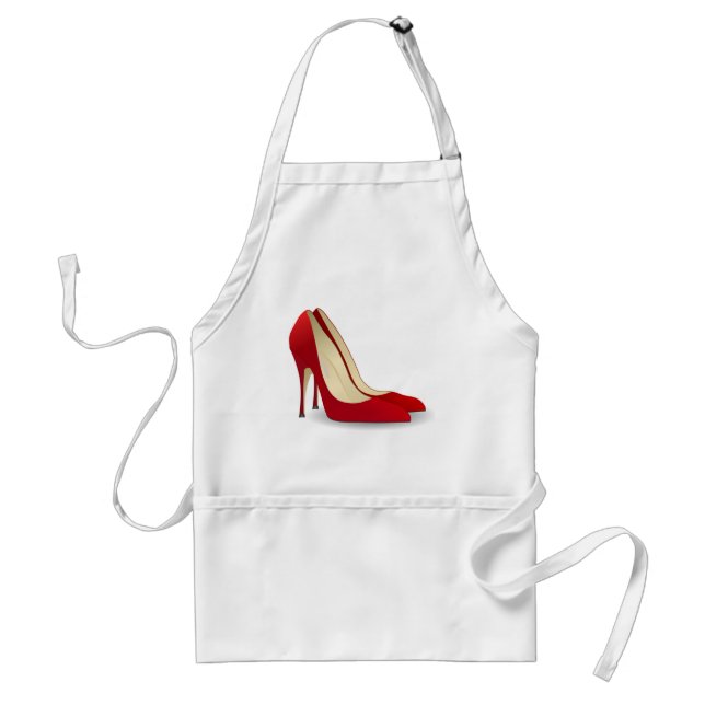 red high heel shoes standard apron (Front)