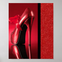 Red High Heel With Bow