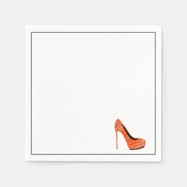 Red High-Heeled Shoes Napkin (Front)
