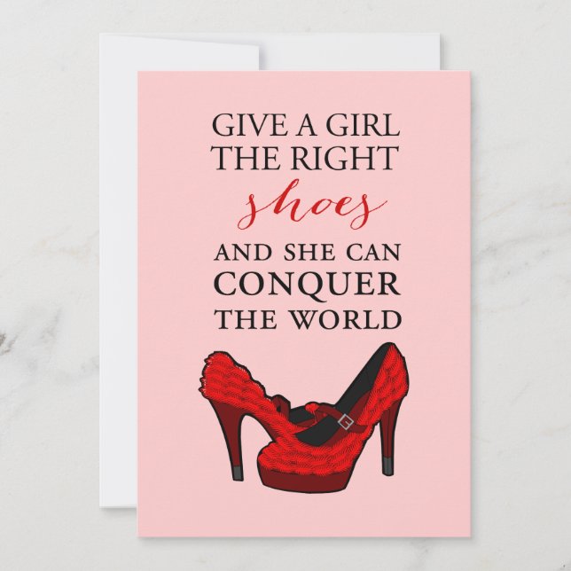 Red High Heels Stiletto Fashion BirthdayInvitation Invitation (Front)