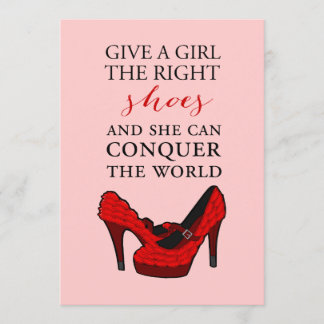 Red High Heels Stiletto Fashion BirthdayInvitation Invitation