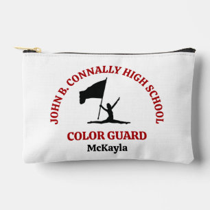 Red High School Colour Guard Personalized Accessory Pouch
