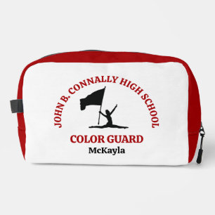 Red High School Colour Guard Personalized Dopp Kit