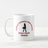Red High School Drill Team Dancer Personalized