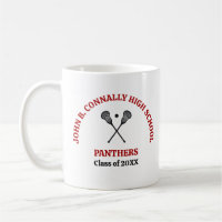 Red High School Lacrosse Team Personalized