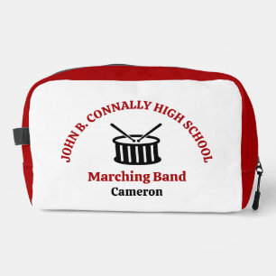 Red High School Marching Band Personalized Dopp Kit