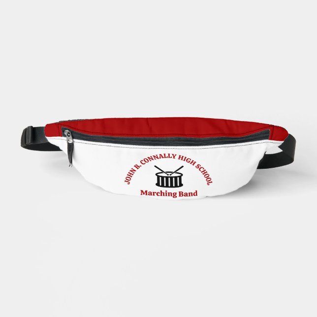 Red High School Marching Band Personalized Fanny Pack (Front)