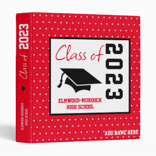 Red High School Scrapbook Album 3 Ring Binder