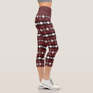 red High Waisted Capris