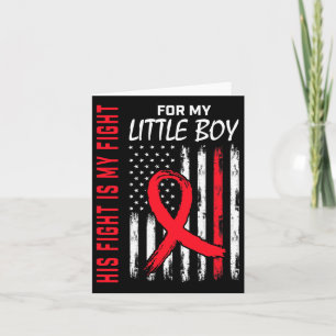 Red His Fight Son Little Boy Heart Disease Usa Fla Card