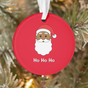 Red Ho Ho Ho Famille Santa Claus afro-américaine