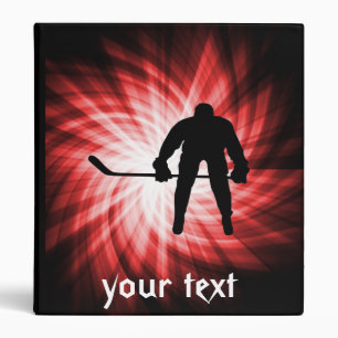 Red Hockey Binder