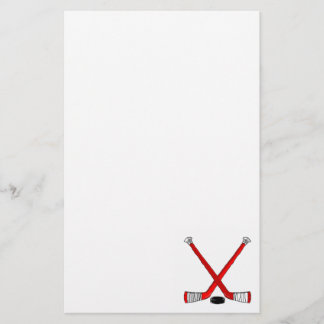 Red Hockey Stationery