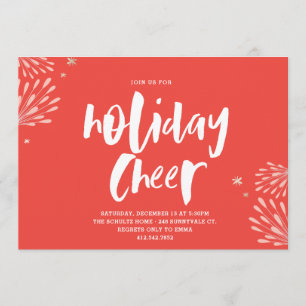 Red Holiday Cheer Party Invitation