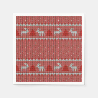 Red Holiday Party Napkin